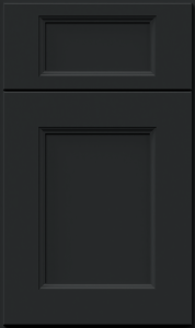 Nexus cabinet door by Fabuwood in Pitch Black finish