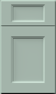 Nexus cabinet door by Fabuwood in Sage Green finish