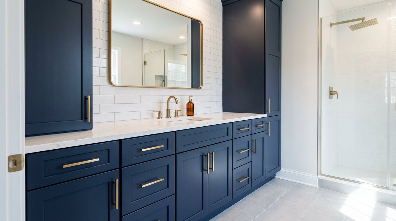 Bathroom vanity and cohesive interior style