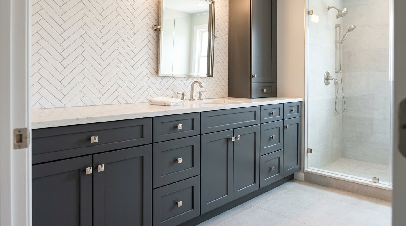 Bathroom package options displayed in showroom