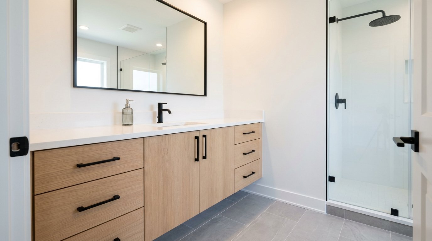 Comparison of framed and frameless bathroom vanities