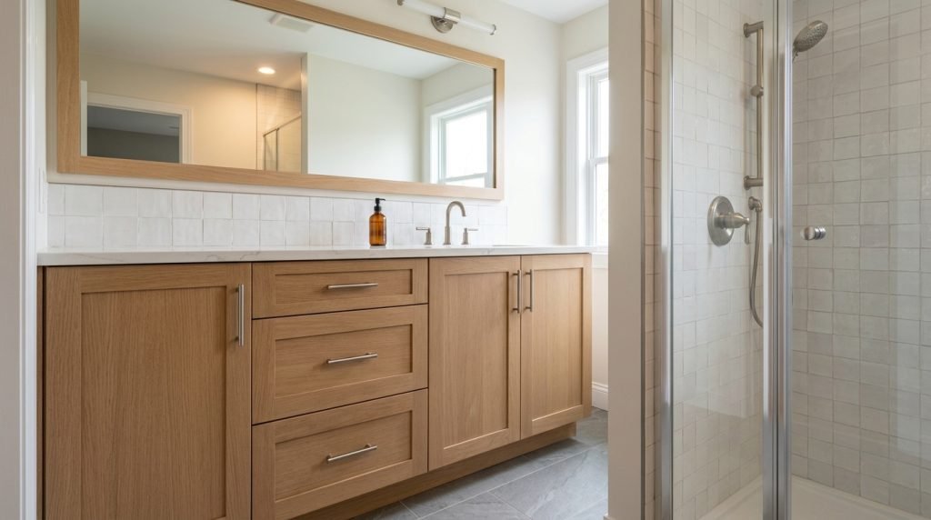 wood bathroom cabinets
